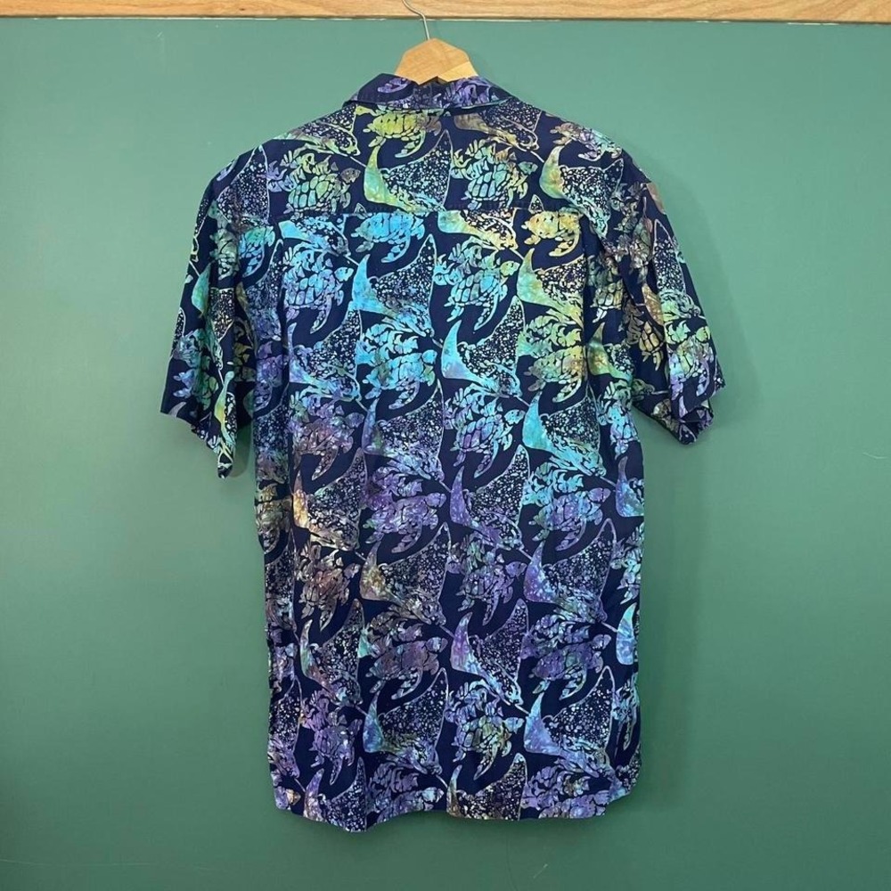 Vintage 1990s Hawaiian button up cabana shirt - Picture 2 of 3